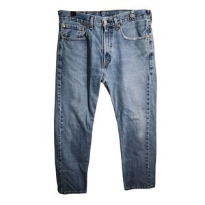 Levis 505 Regular Fit Mens Jeans Blue Medium Wash Denim 34x30 (Actual 34x28)